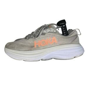 Women's Hoka One One Bondi 8 1127952-HMLR Mesh Running Sneaker Size 8.5 Gray